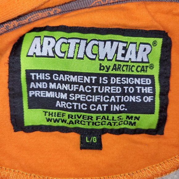 Arctic Cat Pullover Hoodie Sweatshirt Snowmobile Mens Large - Picture 3 of 3